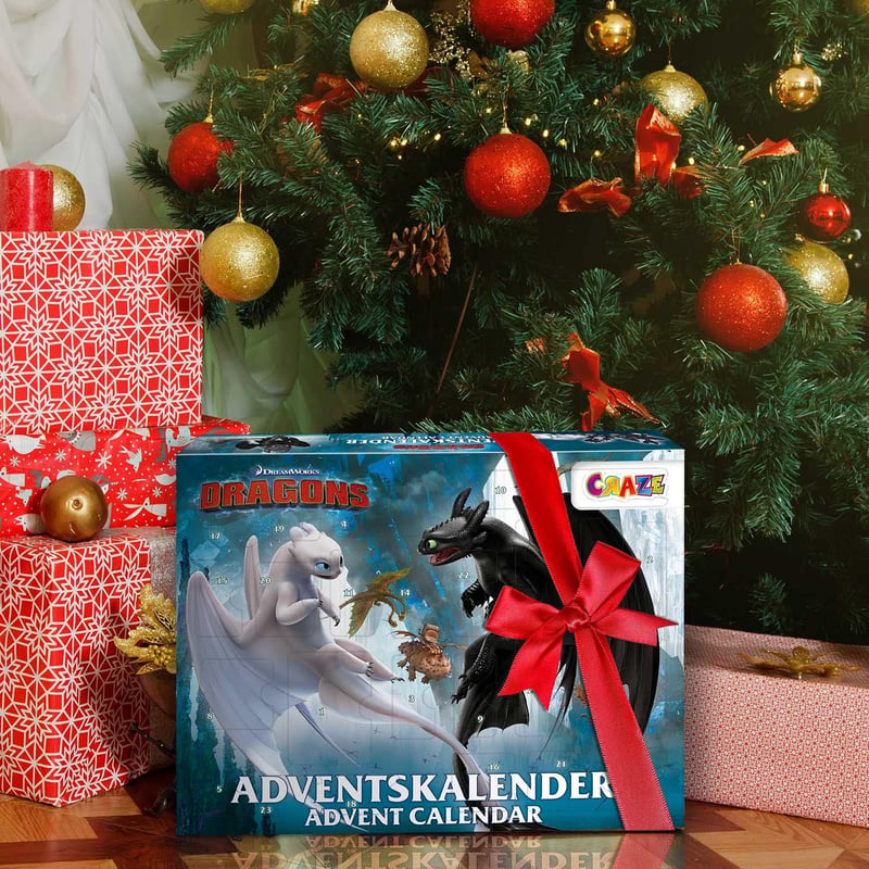 CRAZE Dragons 3 Adventi Naptár Gyerekeknek, 24 Meglepetés, Fiúknak és Lányoknak