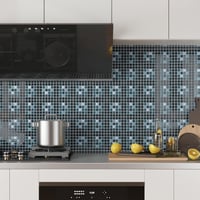 CRE8TIVE Autocolant Mozaic Verde pentru Gresie 16 buc., Autoadeziv pentru Renovare Baie și Bucătărie, Rezistent la Apă 30,5x30,5 cm 9