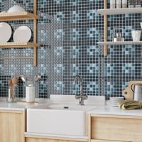 CRE8TIVE Autocolant Mozaic Verde pentru Gresie 16 buc., Autoadeziv pentru Renovare Baie și Bucătărie, Rezistent la Apă 30,5x30,5 cm 3