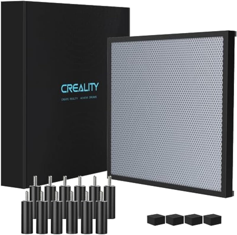 Creality Méhsejt Lézervágó Asztal 320x320mm Alumínium Platformmal és Emelőkkel