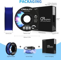 Creality PETG 1.75mm 3D nyomtató filament 1kg tekercs átlátszó kék - Polyethylene Terephthalate Glycol, 1 kg transparent blue 5