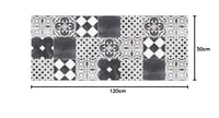 CREARREDA Vinyl Konyhai Szőnyeg Futó 120x50 cm Csúszásgátló Mosható Palakő Cementlap Mintával 100% Olasz Gyártmány Padlóvédő 2