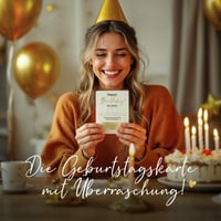 Creatastic Štýlová narodeninová pohľadnica s darčekovou poukážkou a stieracím žrebom 6