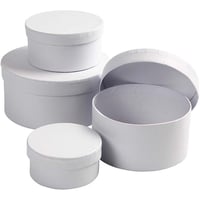 Creativ kerek doboz szett 8-14 cm átmérővel, 4-6 cm magassággal 1
