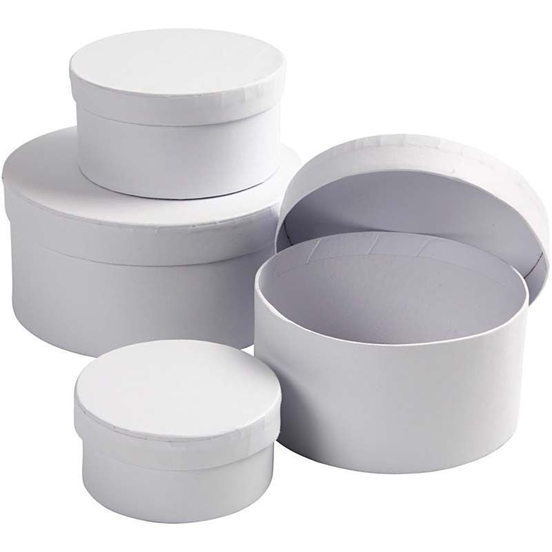 Creativ kerek doboz szett 8-14 cm átmérővel, 4-6 cm magassággal