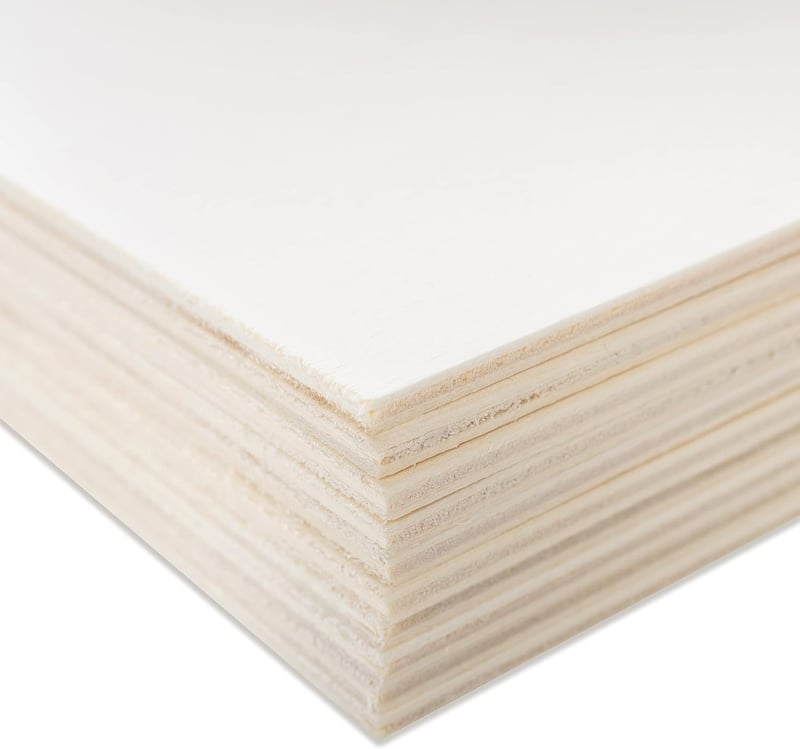 Creative Deco 10x A3 Rétegelt Lemez 3mm Nyírfa Lézervágható Furnér Lap