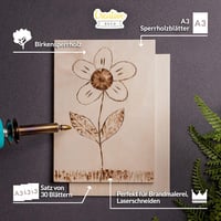 Creative Deco Fafűrészlap 3mm Nyírfa Rétegelt Lemez A3 Lézervágáshoz 4