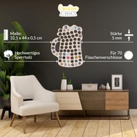 Colecționar de capace de bere în formă de halbă Creative Deco din placaj – Cadou decorativ sub formă de halbă de bere pentru iubitorii de bere 4