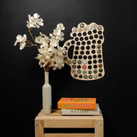 Colecționar de capace de bere în formă de halbă Creative Deco din placaj – Cadou decorativ sub formă de halbă de bere pentru iubitorii de bere 2