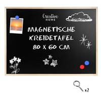 Magnetická tabuľa Creative Home na kriedu, čierna, 80x60 cm – nástenná magnetická tabuľa do kancelárie aj domácnosti 1
