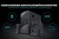 Creative SBS E2500 2.1 Bluetooth reproduktorový systém so subwooferom – čierny 5