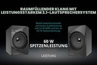 Creative SBS E2500 2.1 Bluetooth reproduktorový systém so subwooferom – čierny 2