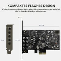 Creative Sound Blaster Audigy FX Pro PCIe hangkártya - 7.1 Surround Sound, AutoEQ, nagy felbontású hang PC-hez 5