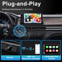 Bezdrôtový CarPlay adaptér Crelander pre iPhone a Android autá, Plug & Play 4