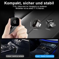 Bezdrôtový CarPlay adaptér Crelander pre iPhone a Android autá, Plug & Play 8