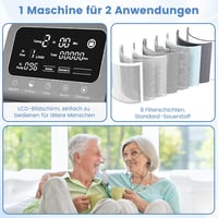 Creliver Oxigén Koncentrátor 1-9 l/perc - Hordozható Oxigéngenerátor CE Tanúsítvánnyal - Párásító és Porlasztó Funkcióval Otthoni és Utazási 5
