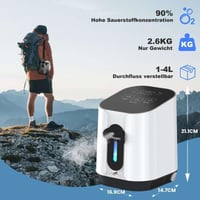 Creliver XM-898 Oxigénkoncentrátor 2,6 kg, Hordozható Otthoni és Utazási Oxigénkészülék 2