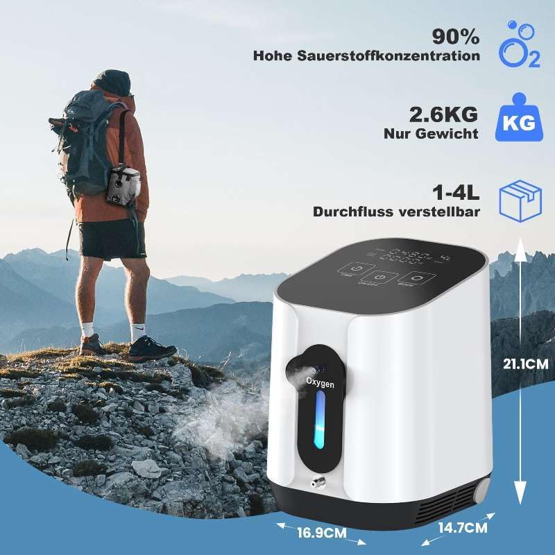 Creliver XM-898 Oxigénkoncentrátor 2,6 kg, Hordozható Otthoni és Utazási Oxigénkészülék