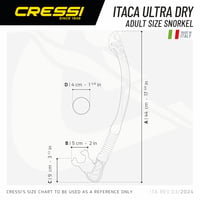 Šnorchel Cressi Alpha Ultra Dry v čierno-modrej farbe – s technológiou suchého ventilu na potápanie a šnorchlovanie 5