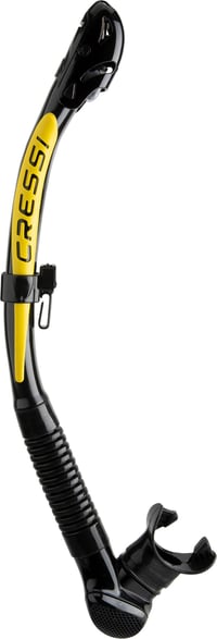 Šnorchel Cressi Alpha Ultra Dry čierno-žltý – suchý šnorchel na freediving a šnorchlovanie, unisex veľkosť pre dospelých 3