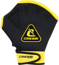 Mănuși de înot din neopren CRESSI Aqua Boost Negru/Galben - Unisex, cu bandă pentru încheietură, pentru înot, gimnastică în apă și antrenament Aqua Fitness 3