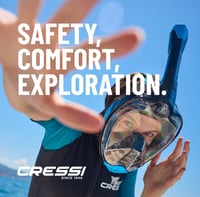 Cressi Bali celotvárová šnorchlovacia maska pre dospelých, veľkosť L-XL, potápačská maska s ochranou proti CO2 a držiakom na kameru, silikónová 7