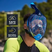 Cressi Bali celotvárová šnorchlovacia maska pre dospelých, veľkosť L-XL, potápačská maska s ochranou proti CO2 a držiakom na kameru, silikónová 4