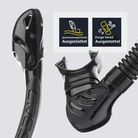 Set mască de scufundări Cressi Big Eyes Evolution și tub Alpha UD – combinație negru/negru, mărime pentru adulți 4