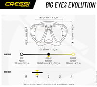 Set mască de scufundări și snorkel Cressi Big Eyes Evolution – negru/galben, mărime pentru adulți, pentru diving și snorkeling 5