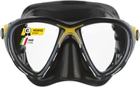 Set mască de scufundări și snorkel Cressi Big Eyes Evolution – negru/galben, mărime pentru adulți, pentru diving și snorkeling 1