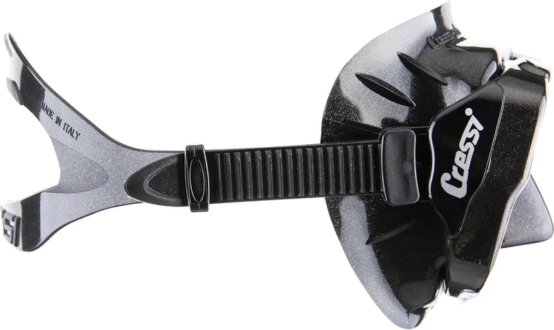 Cressi Big Eyes Seal Dry snorkelszett felnőtteknek panoráma látómezővel - Unit size, Black / Black