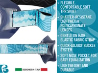 Mască de snorkeling pentru copii CRESSI Breezy - Lentilă din policarbonat, ramă din TPR, baretă elastică aur roz-alb - Pentru înot la suprafața apei și relaxare la plajă 6