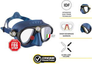 Šnorchlovací set pre dospelých Cressi Calibro a Corsica – zelená, 1 ks