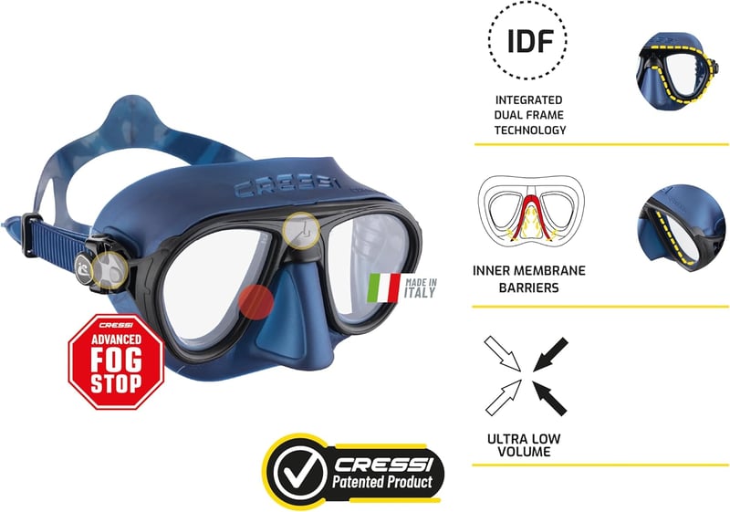 Cressi Calibro & Corsica felnőtt snorkel szett - Unit size, Single, Green