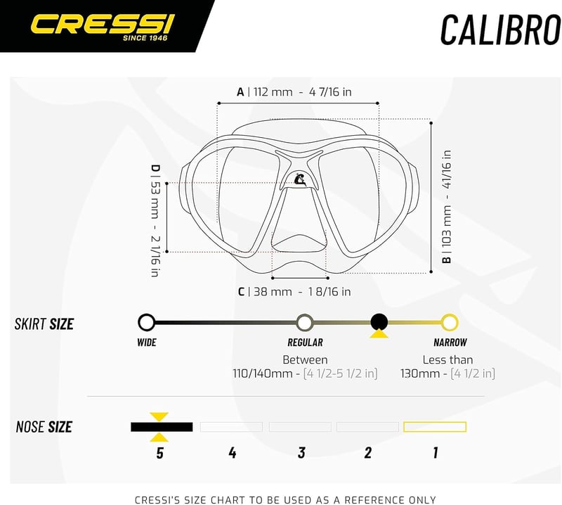 Cressi Calibro & Corsica felnőtt snorkel szett - Unit size, Single, Green