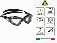 Plavecké okuliare CRESSI Clear Eyes, biela/akvamarínová s priehľadnými šošovkami, čistý silikón, molekulárna vrstva proti zahmlievaniu, unisex 3