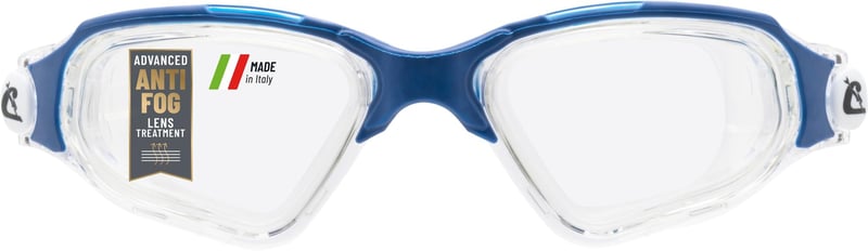 Plavecké okuliare Cressi Clear Eyes so silikónovým priehľadným modrým rámom a molekulárnou vrstvou proti zahmlievaniu, unisex