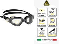 Plavecké okuliare Cressi Clear Eyes so silikónovým priehľadným modrým rámom a molekulárnou vrstvou proti zahmlievaniu, unisex 3