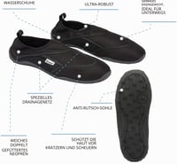 Unisex vodná obuv Cressi Coral na pláž a vodné športy, čierna, veľkosť 38 3