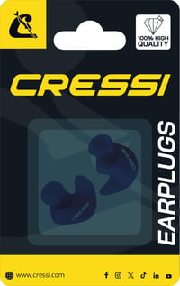 CRESSI Dry Ear Plugs silikónové štuple do uší na plávanie – modré, veľkosť pre dospelých, vodoodolné, 1 ks 2