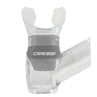 Cressi Dry šnorchel priehľadný/strieborný, suchý šnorchel na potápanie, apnoe a šnorchlovanie, unisex 3