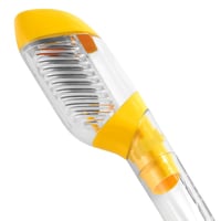 Cressi Dry Snorkel potápačská dýchacia trubica - Unisex prémiový suchý šnorchel na potápanie/apnoe/šnorchlovanie, priehľadná/žltá 2