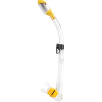 Cressi Dry Snorkel potápačská dýchacia trubica - Unisex prémiový suchý šnorchel na potápanie/apnoe/šnorchlovanie, priehľadná/žltá 1