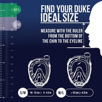 Mască de snorkeling full face Cressi Duke Dry - Transparent/Negru - Mărime M/L - Anti-aburire - Suport cameră de acțiune - Mască snorkeling pentru adulți 6