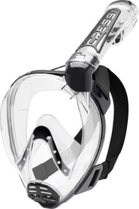 Mască de snorkeling full face Cressi Duke Dry - Transparent/Negru - Mărime M/L - Anti-aburire - Suport cameră de acțiune - Mască snorkeling pentru adulți 1
