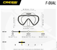Set potápačskej masky a suchého šnorchla CRESSI F-Dual + Supernova Dry – na šnorchlovanie a potápanie, unisex, univerzálna veľkosť 5
