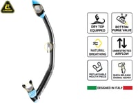 Set Mască de Scufundări și Tub Cressi F1 - Sticlă Călită fără Ramă, 100% Silicon, Transparent - Catarame Reglabile pentru Scufundări și Snorkeling 4