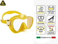 Cressi F1 Frameless Búvármaszk + Snorkel Szett Uniszex Merüléshez - Black, Combo Set 3