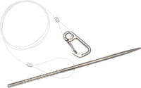 Ihla na ryby Cressi Fish Holder s nylonovým lankom a karabínou, strieborná, unisex pre dospelých 1