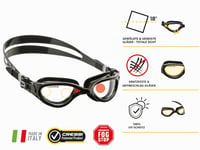 Plavecké okuliare CRESSI Flash - čierna/limetková, dymové sklá - úprava proti zahmlievaniu, UV ochrana, vhodné na triatlon a do bazéna 2